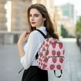 thumbnail image 6 of FORMRS Mini Backpack Purse for Women Quilted Travel Daypack Casual Shoulder Bag, Cartoon Strawberry, 6 of 7