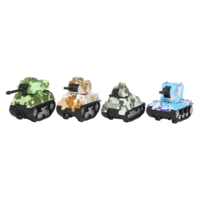 Modelo de tanque, modelo de tanque de aleación de 4 piezas, modelo de tanque, decoración, modelo de tanque para niños construido para el futuro