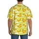 thumbnail image 3 of Fotbe Bananas On A Striped Camisa Estampada de Manga Corta para Hombre, Casual de Verano, Estilo Playero, Sin Arrugas-XX-Large, 3 of 5