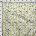 thumbnail image 4 of oneOone Polyester Spandex Lime Green Fabric Floral Sewing Craft Projects Fabric Prints By Yard 56 Inch Wide, 4 of 4