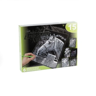 Mini Silver Foil Engraving Art Kit 5 Inch X 7 Inch-Sea Horses - Crafts -  Kids
