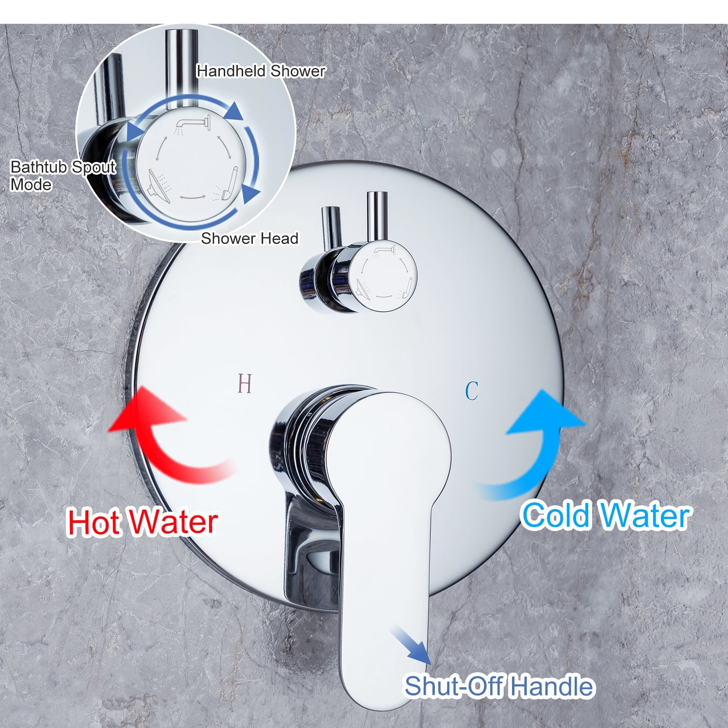 Rainlex One-Handle 1-Spray Polished Chrome Bathtub Shower Faucet