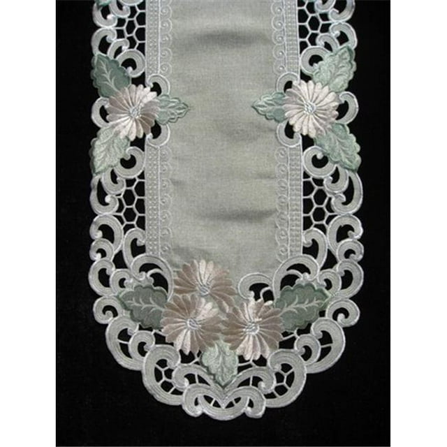 Sinobrite H8852 Table Carrée Fleur Latte - 36 x 36 Po.