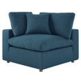 thumbnail image 5 of Modular Sectional Deep Sofa Set, Azure Navy Blue, Fabric, Modern Contemporary, Living Lounge Cafe Room Hotel Lobby Hospitality, 5 of 10