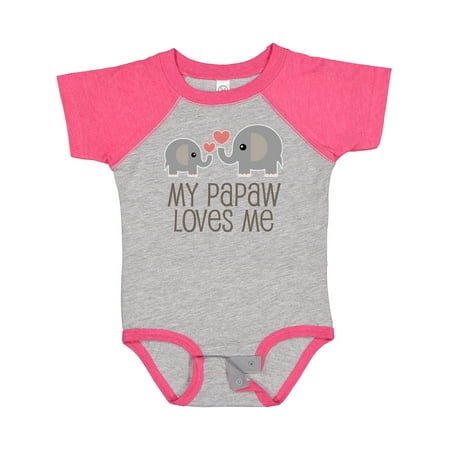 

Inktastic My Papaw Loves Me Grandchild Gift Baby Boy or Baby Girl Bodysuit