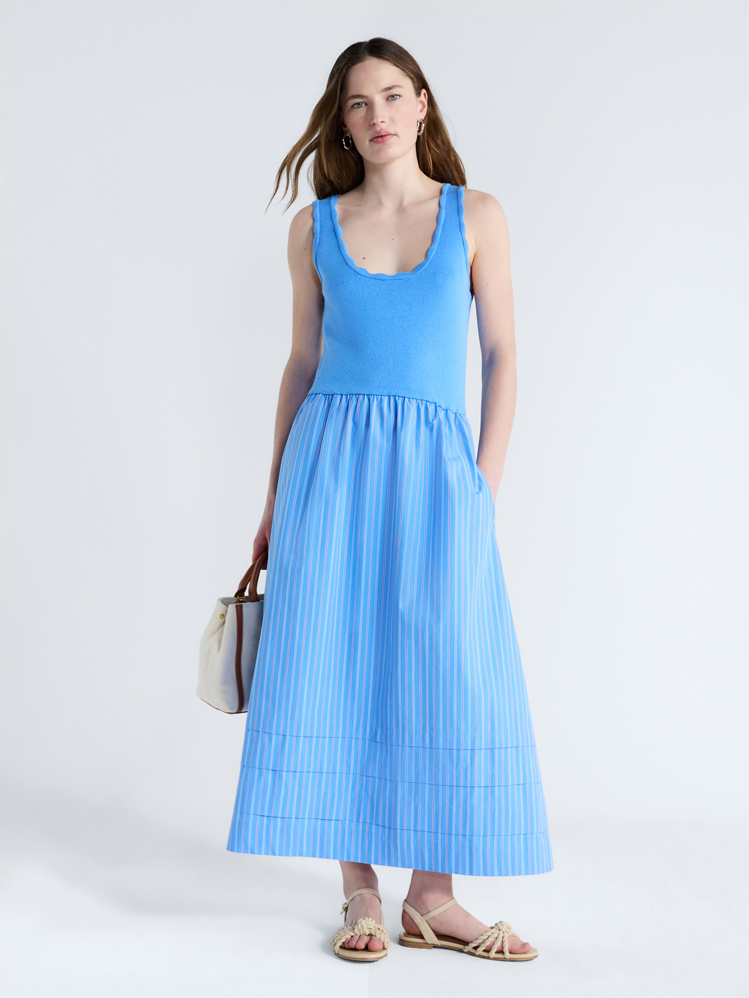 Free Assembly Women's and Women's Plus U-Neck Mixy Dress, Sizes XS-4X