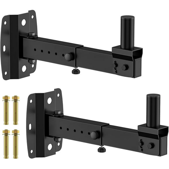 Heavy Duty Speaker Mounts for PA Speaker Wall Mount - Adjustable Tilt & Swivel Wall Mount Brackets for Professional Audio PA Speakers Mounting Brackets Holds 110lbs Large Speakers, 2 Pack
