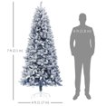 thumbnail image 3 of HOMCOM 7 ft Artificial Christmas Tree with Snow Flocked Branches, Hinge, 3 of 10