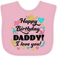 thumbnail image 3 of Inktastic Happy Birthday, Daddy I Love You Boys or Girls Baby Bib, 3 of 4