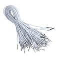 thumbnail image 1 of 100Pcs Elastic Ropes Elastic Barbed Cords Stretch Round String with Metal Barbs Barbed Fastener for Mask Making Book Binding Crafting (White), 1 of 6