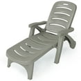 thumbnail image 1 of Patiojoy Outdoor Chaise Lounge Chair 5-Position Folding Recliner for Beach Poolside Backyard Gray, 1 of 10