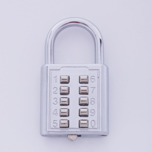 Anti-theft Button Combination Padlock Digit Push Password Lock Zinc Alloy Security Lock Suitcase Luggage Coded Lock Cupboard Cabinet Locker Padlock
