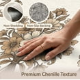 thumbnail image 6 of ODIKA 8'x10' Washable Area Rug Carpetas Frame Neutral Symmetrical Bouquet Decorative Vintage for Dining Room, Large Office, Lounge, Non-Slip Chair-Friendly Mat, 6 of 7