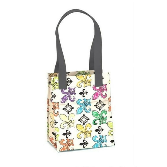 Joann Marrie Designs NLB2CFDL Large Lunch Bag - Creme Fleur De Lis- Pack of 2