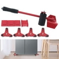 thumbnail image 3 of Fichiouy Furniture Mover Dolly Alloy Steel Furniture Mover Kit with Universal Wheel Red, 3 of 9