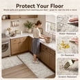 thumbnail image 5 of SIXHOME 3-Piece Kitchen Rugs and Runner Set Washable Vintage Kitchen Mat Non-Slip Low-Profile Rugs for Kitchen Sink Laundry Bedside 20"x32"+20"x48"+20"x59" Beige, 5 of 8