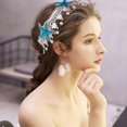 thumbnail image 5 of Mermaid Headband Flower Headbands Starfish Seashell Elastic Lace 3pcs, 5 of 5