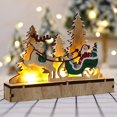 thumbnail image 4 of Decoración navideña de madera YONGSHENG adorno de Papá Noel con luces para decoración del hogar 17*22*5 cm, 4 of 5