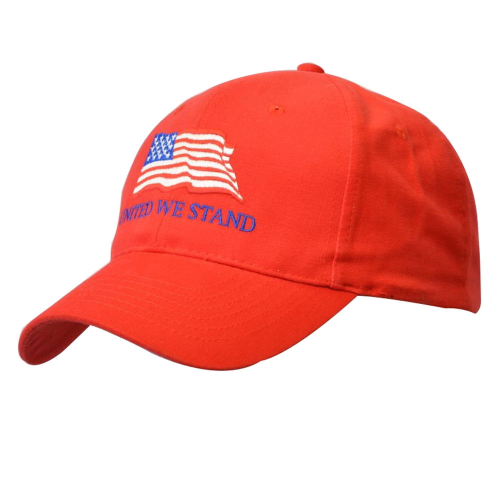 KC Caps USA Flag Embroidered Baseball Cap Adult Sun Hat