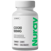 Nuray COQ10 100mg and Vitamin E Chewable Tablets - Quick Dissolving Orange Flavored Energy Supplements - Supports Heart Health & Liver Function - 60 Count, Vegetarian, Gluten Free