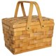 thumbnail image 1 of Cesta de picnic estilo francés, cestas de senderismo, caja de almacenamiento, mesa de tartas, decoración de alimentos, fotografía, hecha a mano, color madera, 1 of 5