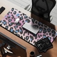 thumbnail image 2 of Long Mouse Pads for Desk,Pink and Blue Of Leopard Print Desk Mats on Top Of Desks, Desk Mouse Pad Extra Large with 3mm Non-Slip Base and Stitched Edge for Gaming,Office,Work,Home 35.4"x15.7", 2 of 6