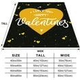 thumbnail image 5 of Valentines Day Throw Blanket Love Throw Blanket Golden Heart Shaped Throw Blanket for Couch Sofa Bed Soft Lightweight Fuzzy Plush Fleece Blankets and Throws Black 50x60, 5 of 5