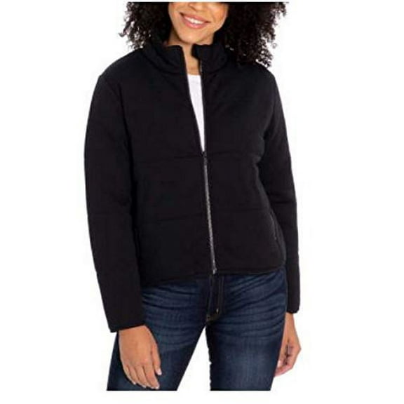 Three Dots Ladies' Quilted Jacket (Black, x_l)