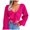 Hot Pink, variant on Vedolay Women Sweater Womens 2023 Long Sleeve Neck Oversized Pullover Knit Sweater,Green S