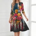 thumbnail image 2 of BOMYJESK Maxi Dresses for Women Patriotic American Flag Midi Dresses Independence Day Art Print 4th Of July 2026 Summer Dresses Casual Party Apparel Black S, 2 of 4