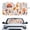 Autumn Mushroom Leaf Pattern, variant on XYZCANDO Car Windshield Sun Shade with Tropical Sunset Palm Decoration , Foldable Jumbo Sunshade with Carry Bag for Summer Road Trips and Vehicle Protection