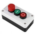 thumbnail image 1 of NC Emergency Stop NO Red Green Momentary Push Button Switch Station 600V 10A, 1 of 8