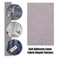 thumbnail image 5 of SUNNYCLUE Linen Fabric Patches 47.2" x 5.9" Self Adhesive Repair Patch Rectangle Large Fabric Repair Tape for Sofas Chair Furniture Clothing Gray, 5 of 9