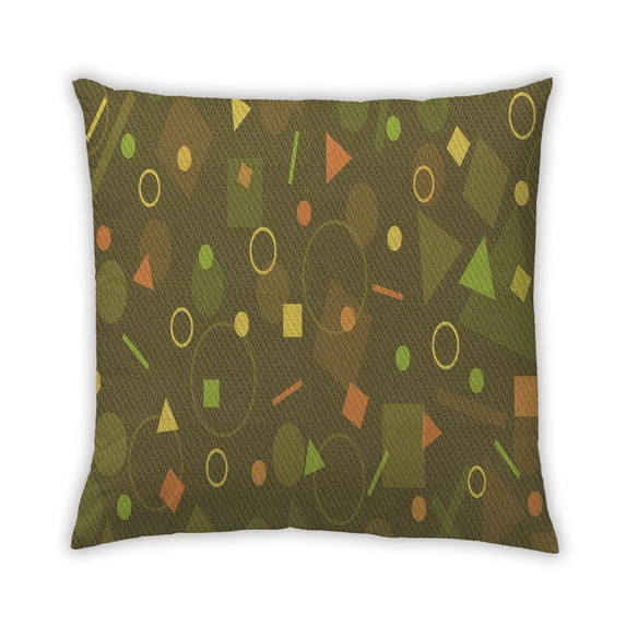 Ahgly Company Outdoor Square Contemporary Throw Pillow, 18 inch by 18 inch
