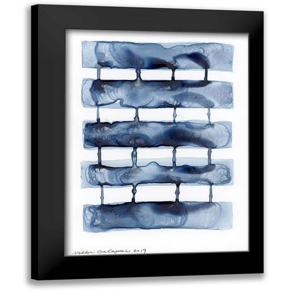 Galapon, Nikki 11x14 Black Modern Framed Museum Art Print Titled - Stitched Together I