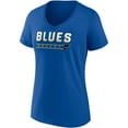 thumbnail image 2 of Women's Fanatics Blue/Heathered Gray St. Louis Blues Parent 2-Pack V-Neck T-Shirt Set, 2 of 5