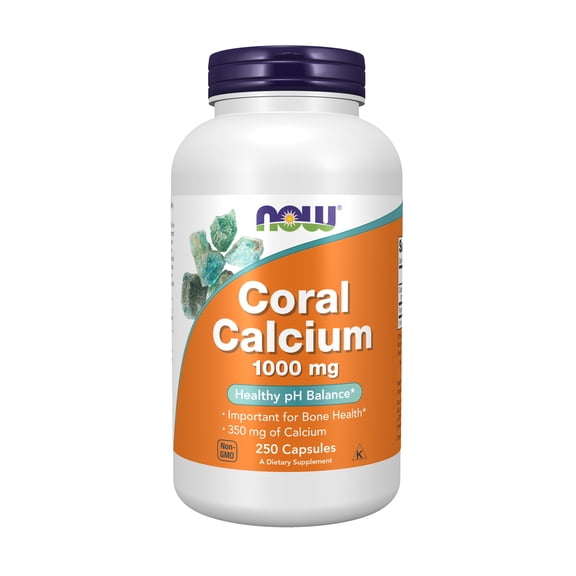 NOW Supplements, Coral Calcium 1,000 mg, Bone Health*, Healthy pH Balance*, 250 Veg Capsules