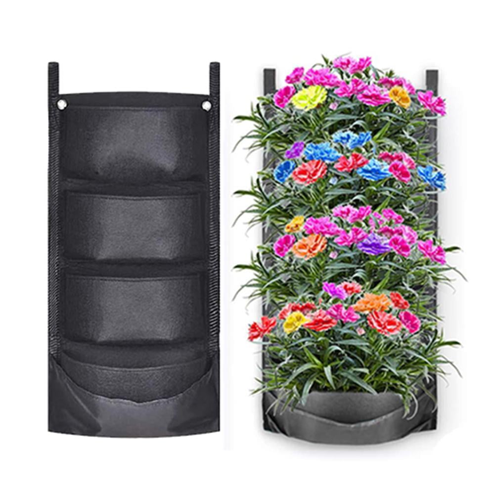 Details about / 7 Pockets Wall Hanging Planting Bag Vertical Planter Flower Herb Growing
