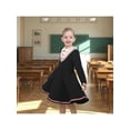 thumbnail image 4 of Sunny Fashion Girls Dress Long Sleeve Black A Line White Collar Button Front School Formal Daily Recital 5 Years, 4 of 8