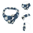 thumbnail image 2 of Unique Bargains 1 Pc Fashion Lily Pattern Cross Elastic Hairband for Women Navy Blue, 2 of 6