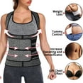 thumbnail image 4 of FITVALEN Women's Workout Waist Trainer Zip Vest Body Shaper with Adjustable Belts Underbust Corset Neoprene Sauna Sweat Suit, 4 of 8