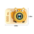 thumbnail image 3 of Christmas Gifts Liweisiy Children'S Holiday Gift High-Definition Front And Rear Shot 2000W Mini 2.0 Inch Video Camera Can Take Pictures Without Card D2079 Yellow Free Size, 3 of 8