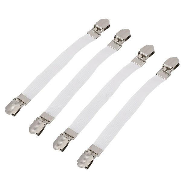 Soporte de pinzas, 4 piezas, sujetadores de sábanas de cama elásticos entrecruzados, tirantes, correas de sábanas de colchón, los mejores materiales