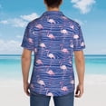 thumbnail image 6 of Xecao Flamingo print Hawaiian shirt - a stylish short-sleeve button-down for men, perfect for casual beach and tropical outings., 6 of 9
