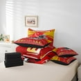 thumbnail image 4 of Erosebridal Football Comforter Set Twin Size 7 Pieces Rugby Ball Games Sport Arena Red Yellow Bedding Set Sports Theme Bed in a Bag with Comforter, 4 of 5