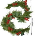 thumbnail image 3 of PRETXORVE Christmas Garland, Christmas Decorations, Rattan Red Fruit Christmas Flower Christmas Decoration Rattan Hotel Mall Door Hanging Arrangement Christmas Decoration, 3 of 6
