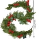thumbnail image 2 of Guirnalda navideña preiluminada Yyuenw de 1,8 m con luces navideñas a pilas, con frutos rojos y hojas de eucalipto, ideal para decorar escaleras, chimeneas y puertas., 2 of 5