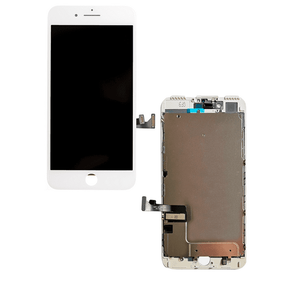 Replacement LCD Assembly With Steel Plate Compatible For iPhone 7 Plus (Premium: LG) (White)