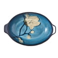 thumbnail image 1 of 5.5cm Deep Nordic Ceramic Double Ear Baking Tray for Home Use, Large Oval Shaped Household Kitchen Dish, 1 of 4