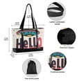 thumbnail image 2 of FORMRS Canvas Laptop Tote Bag for Women with 15.6" Computer Compartments Shoulder Handbag, Beige UFO, 2 of 7